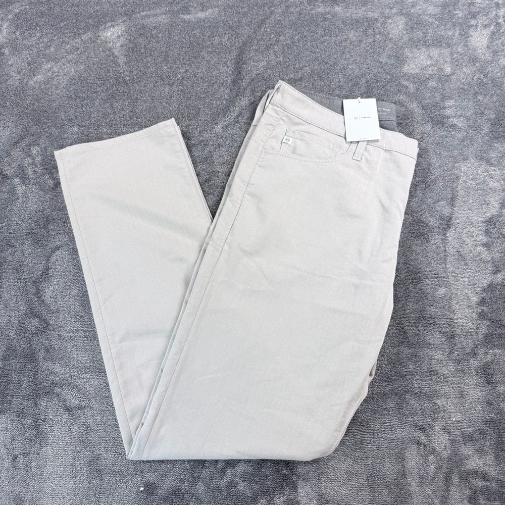 AG Adriano Goldschmied Everett Slim Straight Airluxe Pants Grey 38x34 NWT